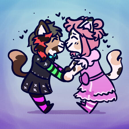 rendered couple chibi trade! (2024)