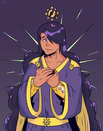 self-portrait in the style of hades! (2022)